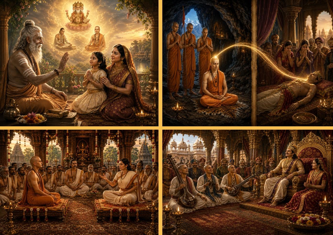 Adi Shankaracharya-Part 8: Shastrartha with Devi Ubhay Bharati & Mysterious Yogic Act “Par Kaya Pravesh”