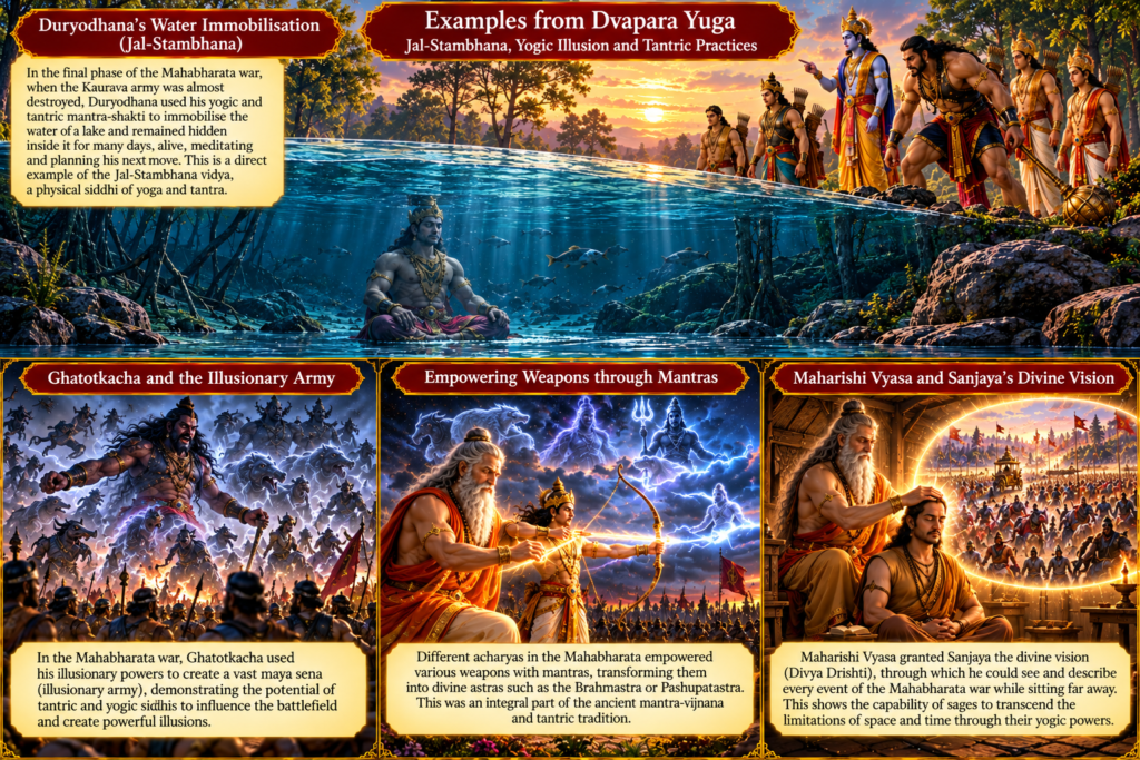 examples of tantra siddhis in Mahabharata in dwaper yuga